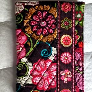 Vera Bradley Mod Floral Cloth Paperback Book Cover, Pink and Brown, NWT